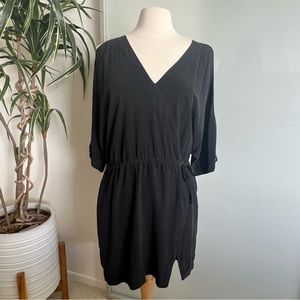 Gypsy 05 Silk Black Dress with Shoulder Cutouts